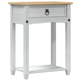 Console table with Drawer White 55 x 35 x 73 cm Solid Pine Wood 42024942