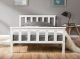 Single Bed White 3ft Solid Pine Wooden Bed Frame for Adults, Kids 190 x 90 cm WF038853KAA