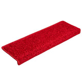 Stair Mats 15 pcs 65x21x4 cm Red Rectangular Edge 134582