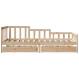 Daybed with Drawers without Mattress 80x200 cm Solid Wood 3302098