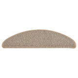 Stair Mats 15 pcs 65x21x4 cm Brown Half Round Large 149855