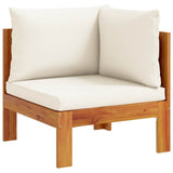 Garden Sofa Corner with Cushions Solid Wood Acacia 367622