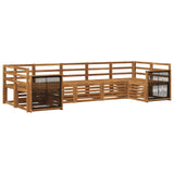Sectional Sofa Set 6 pcs Natural Solid Acacia Wood 3384800