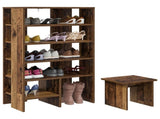 Shoe Cabinet with Shelf 2 pcs Old Wood Engineered Wood 8000386