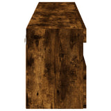 TV Wall Cabinets with LED Lights 2 pcs Smoked Oak 80x30x40 cm 837206