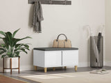 Hall Bench White 60 x 38 x 46 cm Engineered Wood and Fabric 891520
