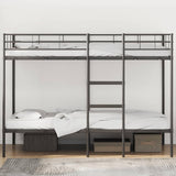 Bunk Bed without Mattress Black 107x203 cm Steel 42000325