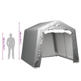 Storage Tent 240x240 cm Steel Grey 3079584