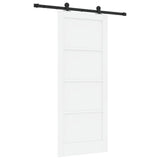 Sliding Door ORKDAL White 83 x 202 cm Solid Pine Wood 3445488