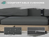 Three-Piece 'L' Garden Sofa Set - Grey T3398P320080