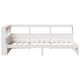 Bookcase Bed without Mattress White 90x200 cm Solid Wood Pine 3324359