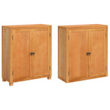 Storage Furniture Set with Shelf 2 pcs Natural 80 x35 x 185 cm 3328621