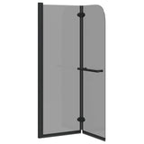 Shower Enclosure Black 120 x 140 cm ESG Glass and Aluminium 42018545