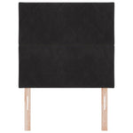 ZNTS LED Headboard Diamond Blocks Design Black 100 cm Velvet 3338510