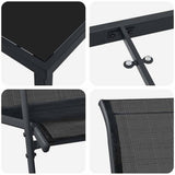 Garden Dining Set 5 pcs Black Powder-Coated Steel 3379137