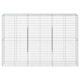 Gabion Basket with Cover 300x50x200 cm Galvanised Iron 3295168