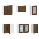 ZNTS 11 Piece Kitchen Cabinet Set Kalmar Brown Oak Engineered Wood 3314888