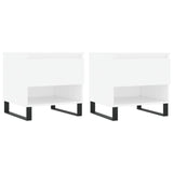 Coffee Tables 2 pcs White 50x46x50 cm Engineered Wood 830925