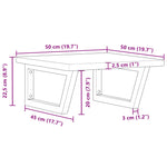 ZNTS Basin Shelf Wall Mounted Steel and Solid Wood Oak 3302395