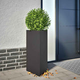 Garden Planter Black Triangular 40x34.5x75 cm Steel 851157
