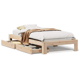 Bed Frame without Mattress 75x190 cm Small Single Solid Wood Pine 3309023