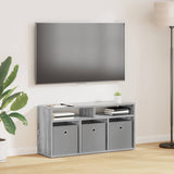 Lowboard with Drawer Grey Sonoma 87 x 27.5 x 43 cm 8000585