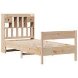 Bookcase Bed without Mattress 75x190 cm Small Single Solid Wood Pine 3323050