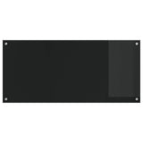 Kitchen Backsplash Black 110 x 50 cm Tempered Glass 42001299