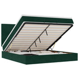 Ottoman Bed with Mattresses Dark Green 160x200cm Velvet 3313412