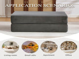 Cord compression ottoman made of soft, skin-friendly cord fabric,With 2 high-density foam blocks for W3779P501273