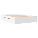 Bed Frame without Mattress White 135x190 cm Double Engineered Wood 3295506