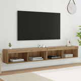 TV Cabinet Set with LED 2 pcs Artisan Oak 100 x 30 x 30 cm 882968