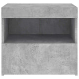 Bedside Cabinets with LED Lights 2 pcs Concrete Grey 50x40x45 cm 836770