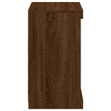 Sideboard with LED Lights Brown Oak 60.5x37x67 cm 836699