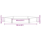 Raised Bed Hexagon 160x160 cm Solid Wood Pine 4010317