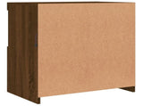Sideboard with LED Lights Brown Oak 60.5x37x67 cm 836622