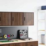 ZNTS Garage Wall Cabinets 2 pcs Brown Oak Engineered Wood 860638