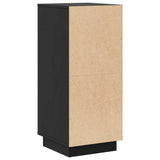 Sideboards 2 pcs Black 31.5x34x75 cm Solid Wood Pine 813359