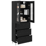 Highboard Black Oak 69.5 x 34 x 90 cm Engineered Wood 3402713