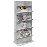 Magazine Rack Concrete Grey 70 x 41 x 156 cm Engineered Wood 899522