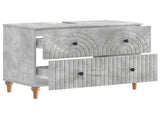 Bathroom Sink Cabinet ALKMAAR Concrete Grey 82 x 41x 59 cm 896138