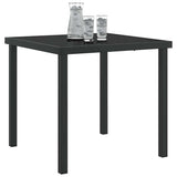 Garden Table Black 80 x 80 x 73 cm Metal 42010312