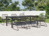 7 Piece Garden Dining Set Black PVC Rattan 3060277