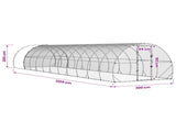 Chicken Coop Silver 1200 x 300 x 200 cm Galvanised Steel 3434700