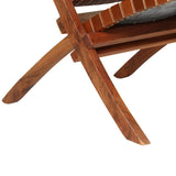 Folding Chair Crossed-Stripe Brown Real Leather 246365