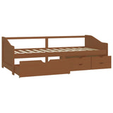 Day Bed Honey Brown Solid Pine wood 322171