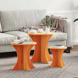 Coffee Table 3 pcs Wax Brown 873570