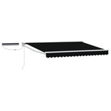 Electric Retractable Awning Black and White 3 x 2.5 m 3419942