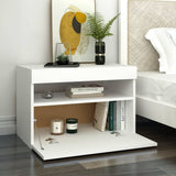 Bedside Cabinet & LED Lights 2 pcs White 60x35x40 cm Engineered Wood 3082775