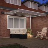 Retractable Awning with Manual Light grey 300 x 250 cm Fabric 3330088